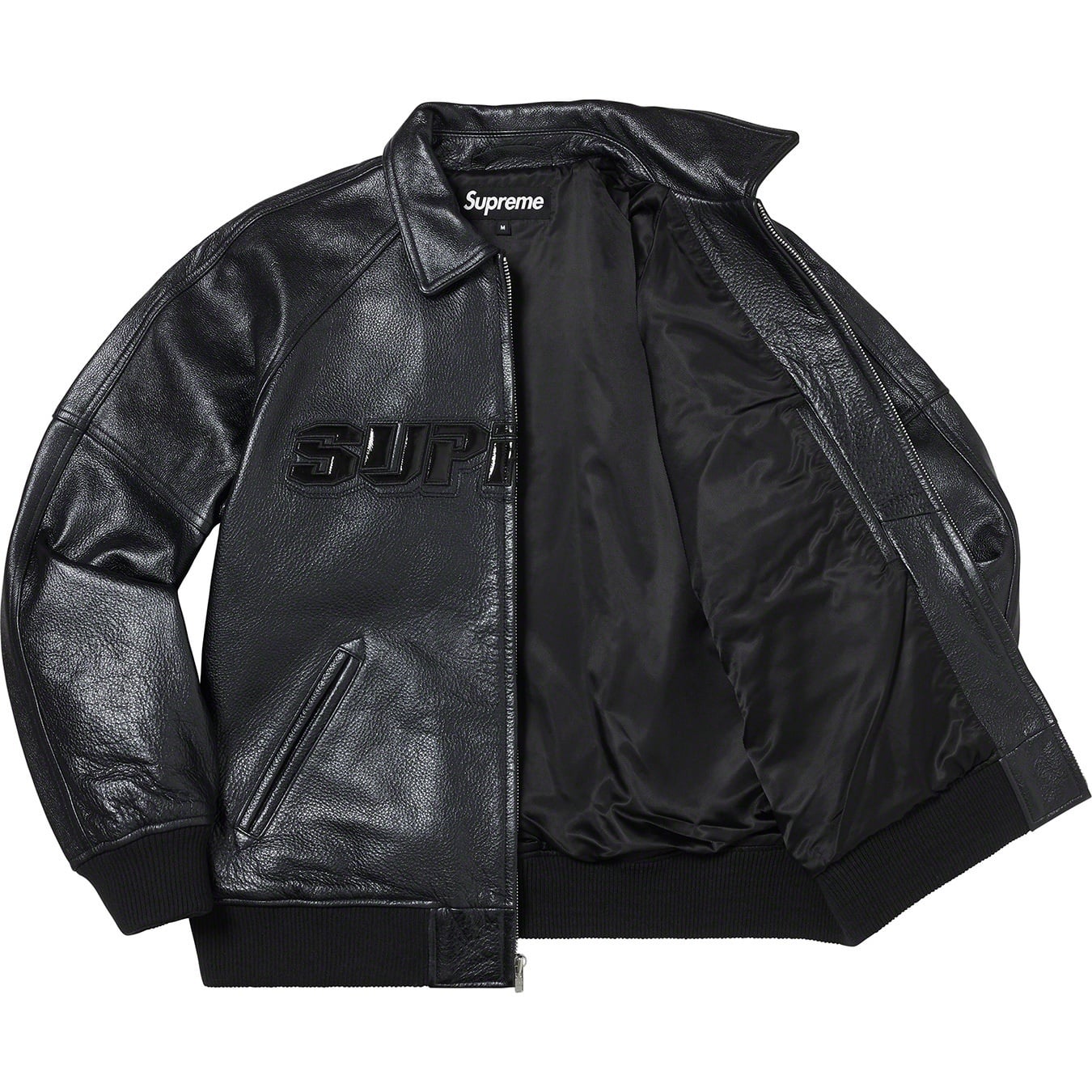 Silver Surfer Leather Varsity Jacket view 4